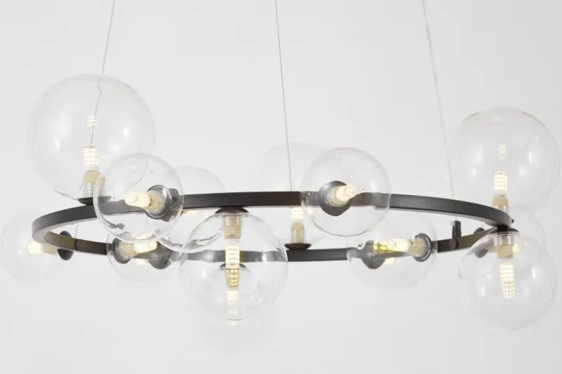 LAMPADA A SOSPENSIONE MODERNA NERA MERIDO W15