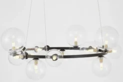 LAMPADA A SOSPENSIONE MODERNA NERA MERIDO W15