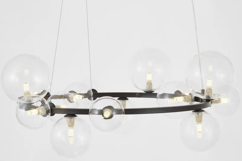 LAMPADA A SOSPENSIONE MODERNA NERA MERIDO W15