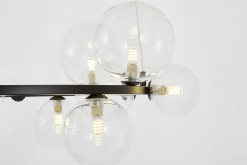 LAMPADA A SOSPENSIONE MODERNA NERA MERIDO W15