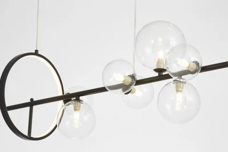 LAMPADA A SOSPENSIONE MODERNA NERA MERIDO W7