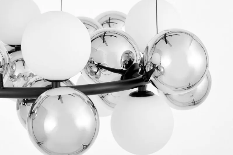 LAMPADA A SOSPENSIONE MODERNA NERA SAONA W24