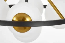 LAMPADA A SOSPENSIONE MODERNA NERO E ORO DONZANO W5