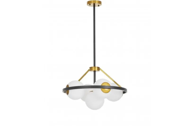LAMPADA A SOSPENSIONE MODERNA NERO E ORO DONZANO W5