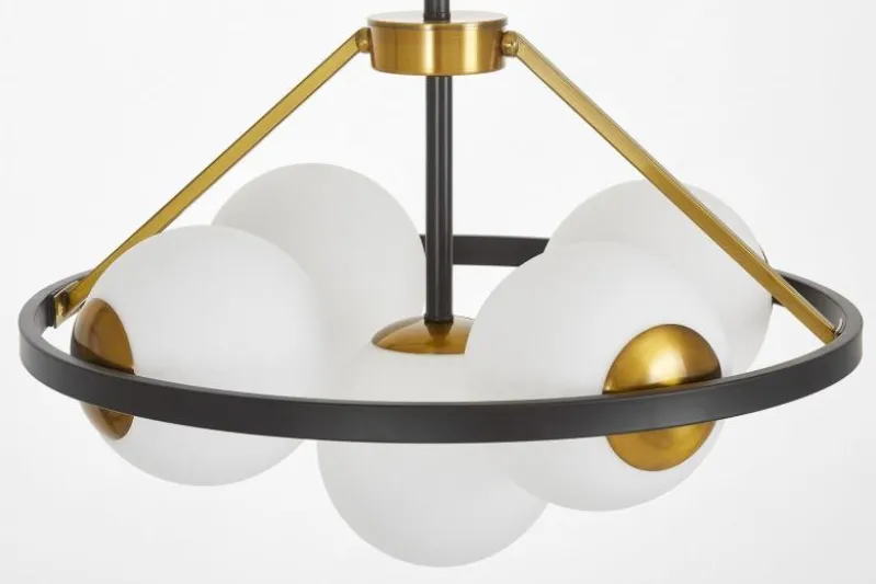 LAMPADA A SOSPENSIONE MODERNA NERO E ORO DONZANO W5