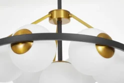 LAMPADA A SOSPENSIONE MODERNA NERO E ORO DONZANO W7