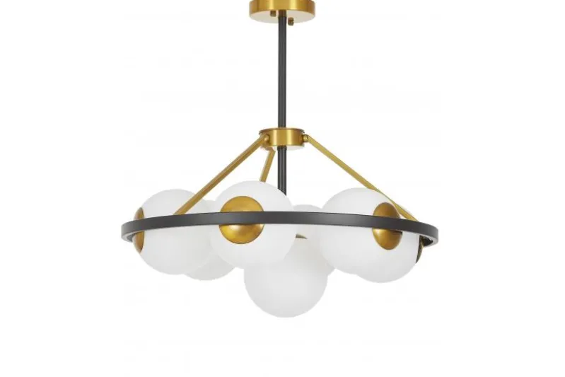 LAMPADA A SOSPENSIONE MODERNA NERO E ORO DONZANO W7