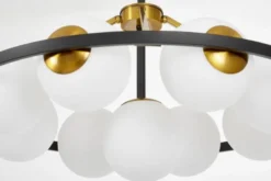 LAMPADA A SOSPENSIONE MODERNA NERO E ORO DONZANO W9
