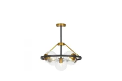 LAMPADA A SOSPENSIONE MODERNA NERO E ORO DONZANO W5 PRO