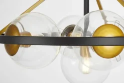 LAMPADA A SOSPENSIONE MODERNA NERO E ORO DONZANO W7 PRO
