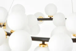 LAMPADA A SOSPENSIONE MODERNA NERO E ORO MARSIADA W40