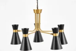 LAMPADA A SOSPENSIONE MODERNA NERO E ORO SENA W5