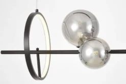 LAMPADA A SOSPENSIONE MODERNA NERO-FUME' MERIDO W9