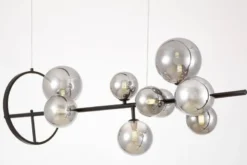 LAMPADA A SOSPENSIONE MODERNA NERO-FUME' MERIDO W9