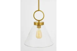 Lampada a sospensione moderna ottone con anello FERMINI