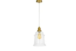 Lampada a sospensione moderna ottone con bicchiere trasparente MOLETTI D20