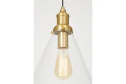 Lampada a sospensione moderna ottone con paralume a coppa FEROLI