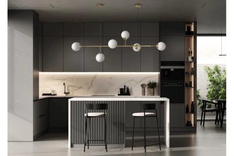 LAMPADA A SOSPENSIONE MODERNA OTTONE FINO W6