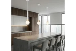 Lampada a sospensione moderna sfera bianca e oro FOLINO W1