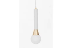 Lampada a sospensione moderna sfera bianca e oro FOLINO W1