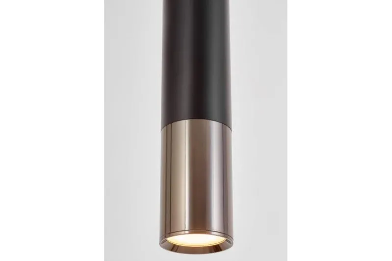 LAMPADA A SOSPENSIONE MODERNA TUBO NERO E GRAFITE LINEO W1