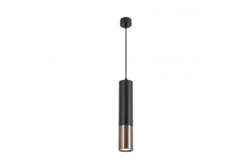 LAMPADA A SOSPENSIONE MODERNA TUBO NERO E GRAFITE LINEO W1