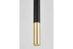 LAMPADA A SOSPENSIONE MODERNA TUBO NERO E ORO SLIM W1