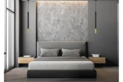 LAMPADA A SOSPENSIONE MODERNA TUBO NERO E ORO SLIM W1