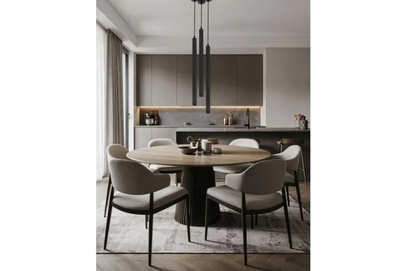 LAMPADA A SOSPENSIONE MODERNA TUBO NERO SLIM W1