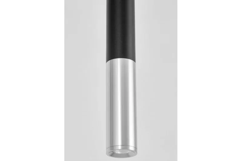 LAMPADA A SOSPENSIONE MODERNA TUBO SOTTILE NERO E CROMATO W1