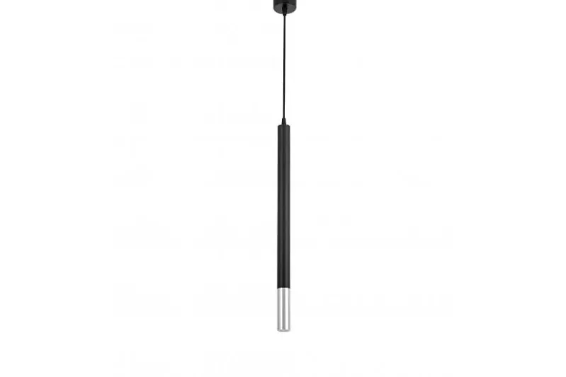 LAMPADA A SOSPENSIONE MODERNA TUBO SOTTILE NERO E CROMATO W1