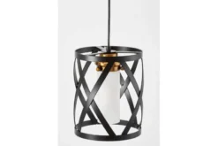 LAMPADA A SOSPENSIONE NERA E OTTONE ASTILA W1