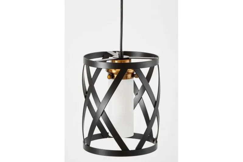LAMPADA A SOSPENSIONE NERA E OTTONE ASTILA W1