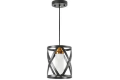 LAMPADA A SOSPENSIONE NERA E OTTONE ASTILA W1