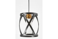 LAMPADA A SOSPENSIONE NERA E OTTONE ASTILA W1