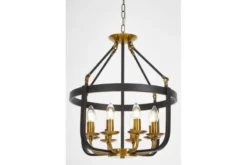 LAMPADA A SOSPENSIONE NERA E OTTONE BERLING W8