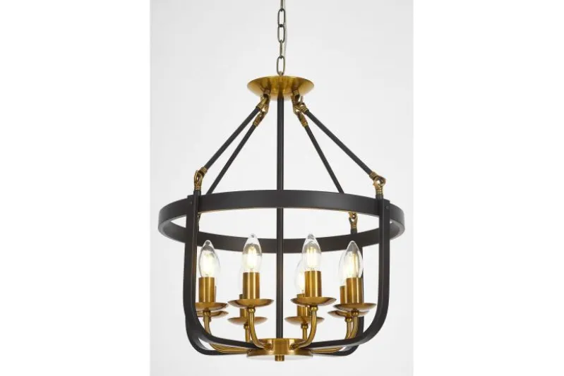 LAMPADA A SOSPENSIONE NERA E OTTONE BERLING W8