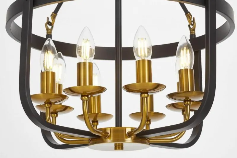 LAMPADA A SOSPENSIONE NERA E OTTONE BERLING W8