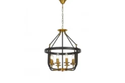 LAMPADA A SOSPENSIONE NERA E OTTONE BERLING W8