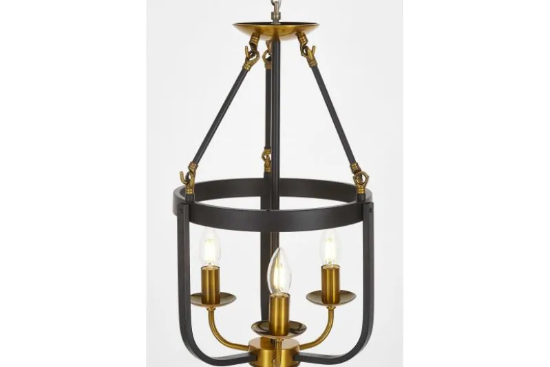 LAMPADA A SOSPENSIONE NERA E OTTONE BERLING W3