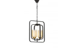 LAMPADA A SOSPENSIONE NERA E OTTONE CHICAGO W2
