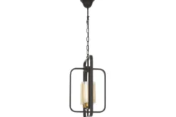 LAMPADA A SOSPENSIONE NERA E OTTONE CHICAGO W2