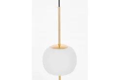 Lampada a sospensione palla bianca stelo dorato ALPINA D20