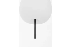Lampada a sospensione palla bianca stelo metallo nero ALPINA D33