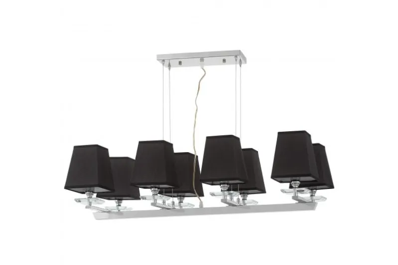 LAMPADA A SOSPENSIONE RAVERA MODERNA NERA E CROMATA