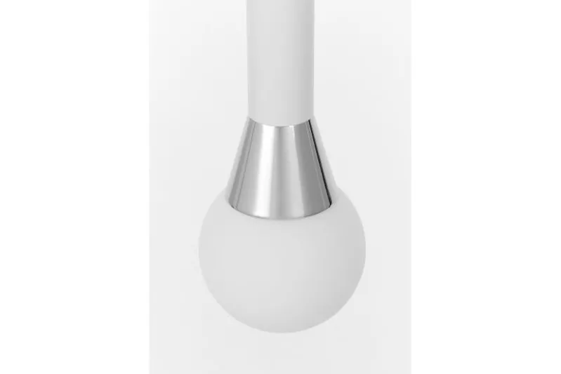 Lampada a sospensione sfera bianca cromo FOLINO W1