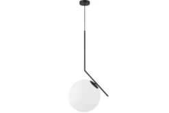 Lampada a sospensione sfera vetro nera Sorento D30