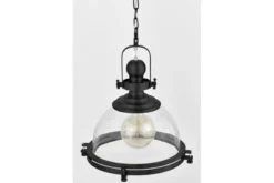 Lampada a sospensione stile industriale nera FALCO