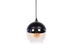 Lampada a sospensione stile industriale vintage ALBION Nero