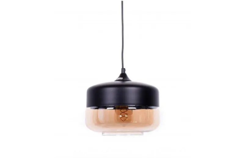 Lampada a sospensione stile industriale vintage BARLET Nero